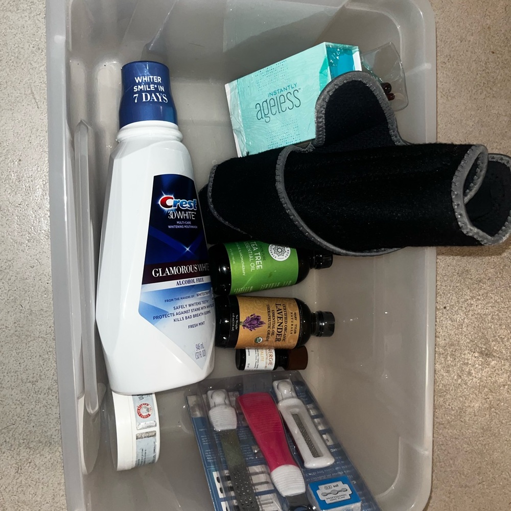 Crest 3D White Glamorous White Mouthwash and everything else in the box unopened